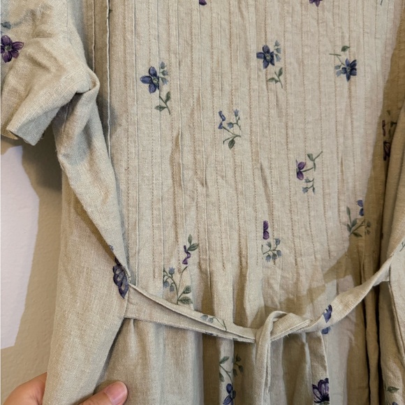 Vintage Linen Dress - Adjustable Size L - Picture 3 of 10